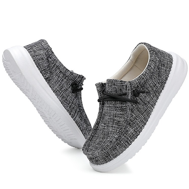 Ženske platnene tenisice, okrugli nos, gornji materijal: super vlakna, prugasti uzorak, niska peta 1–3 cm, rimski stil