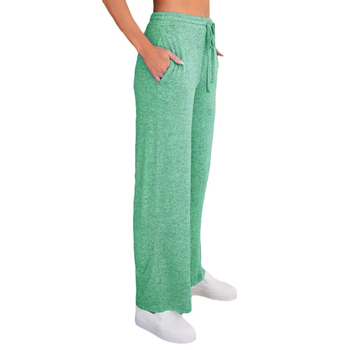 Ženske hlače visokog struka s vezicom, široke nogavice, poliester s elastanom