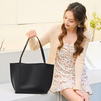 Ретро дамска чанта с голям обем, PU материал, урбан минималистичен стил, хоризонтална квадратна форма, магнитно закопчаване, джоб за мобилен телефон.