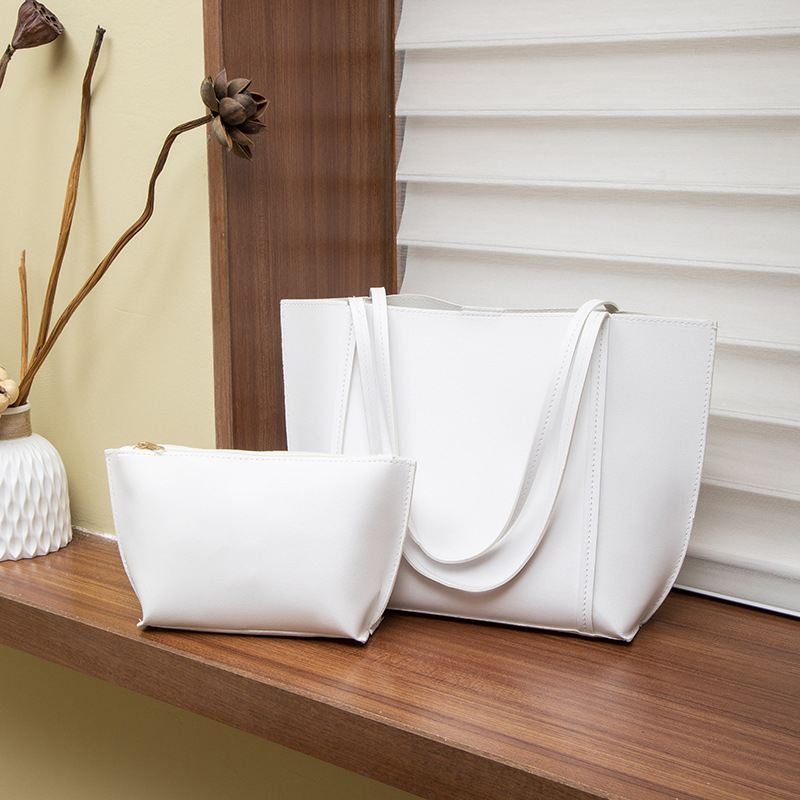 Ретро дамска чанта с голям обем, PU материал, урбан минималистичен стил, хоризонтална квадратна форма, магнитно закопчаване, джоб за мобилен телефон.