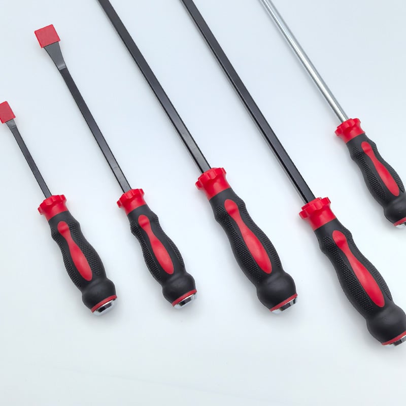 Otthoni használatra szánt többfunkciós crowbar készlet – szénacélból, szigetelt markolatokkal, speciálisan alakított kampó, hegyes tűhegy