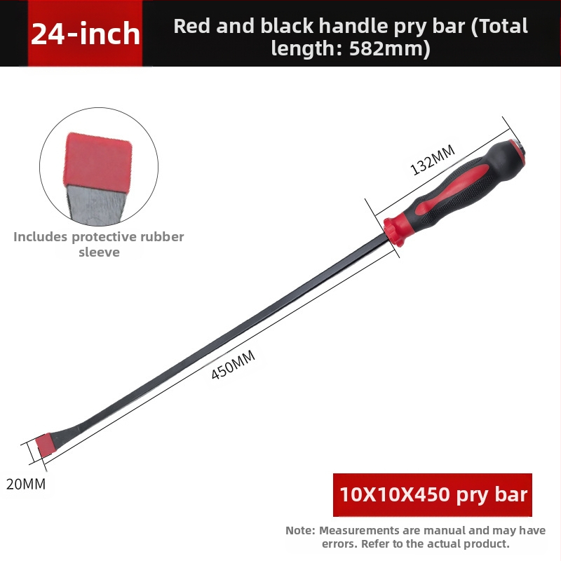 Otthoni használatra szánt többfunkciós crowbar készlet – szénacélból, szigetelt markolatokkal, speciálisan alakított kampó, hegyes tűhegy