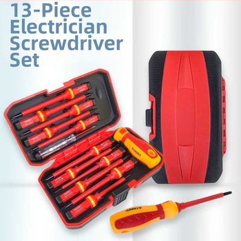 Изолиран 13-частов набор отверток – хром-ванадиева стомана, Pengye Hardware, модел 6136