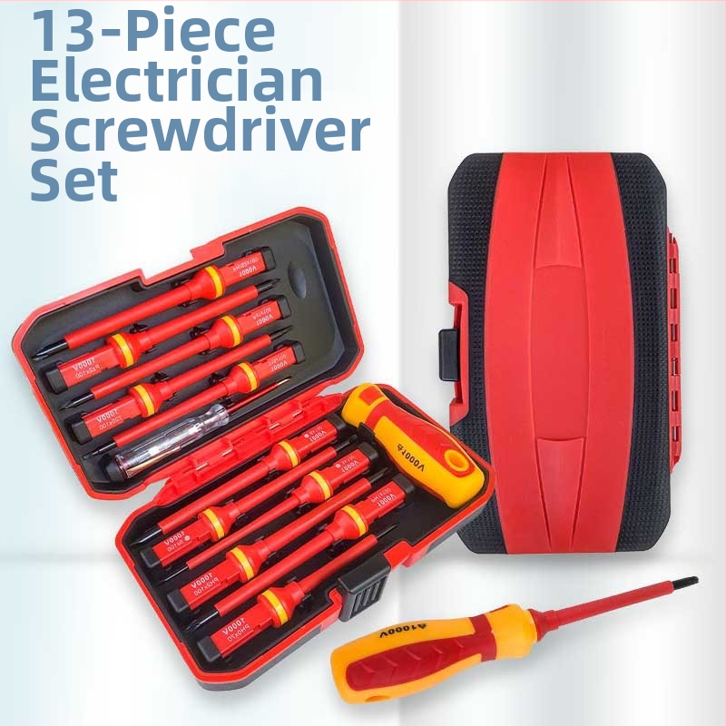 Изолиран 13-частов набор отверток – хром-ванадиева стомана, Pengye Hardware, модел 6136