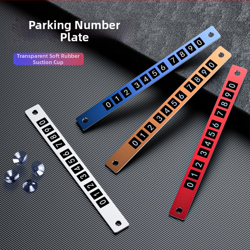 Laikino parkavimo numerio plokštė – aliuminio lydinys, logotipo spausdinimas, pritaikymas, prekinis ženklas YONG XUN