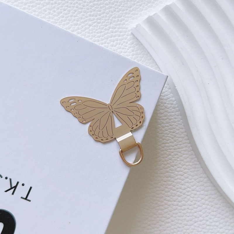 Izuzetno tanak klip za punjački priključak mobitela, od nehrđajućeg čelika, metalna kopča u obliku mašnice, sprječava gubitak