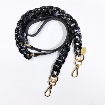 Шнур за мобилен телефон с акрилна верига и PU лента, унисекс стил; пластмасов материал; метална катарама; възможност за печат на лого