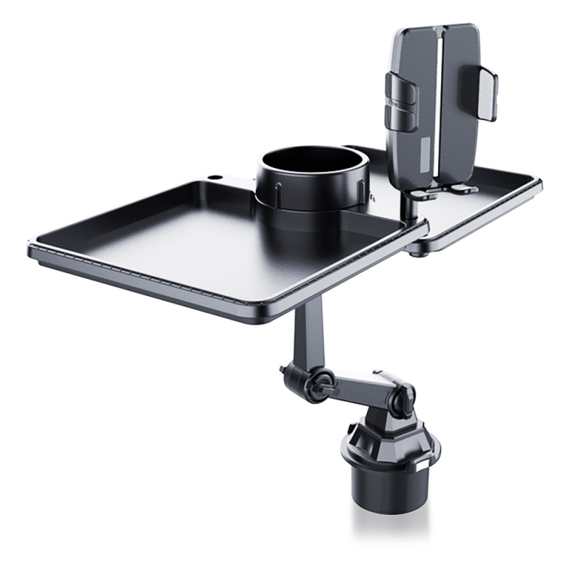 ZYhy Auto držač za šalicu s držačem za telefon i pladnjem — plastika, prilagodljiv