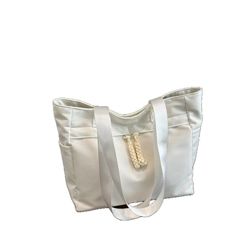 Nylon női Tote táska – nagy kapacitás, városi egyszerű stílus, cipzáras zárás, poliészter bélés, vízszintes négyzet alakú forma (TT80204)