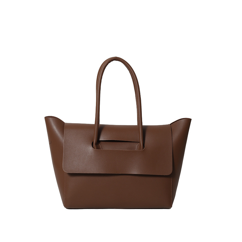 PU bucket tote torba, magnetno zatvaranje, unutarnji džepovi za telefon i ID, poliester podstava, dvostruki remeni