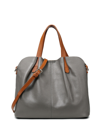 Ženska Tote torba od kože prvog sloja goveđeg, gradski minimalistički dizajn, vertikalni kvadratni oblik, zatvarač, unutarnji džepovi