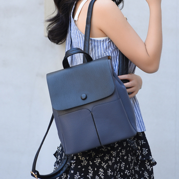 Ženski ruksak od PU materijala, gradski stil, zatvarač, poliester podstava, unutarnji džep sa zatvaračem i džep za mobitel