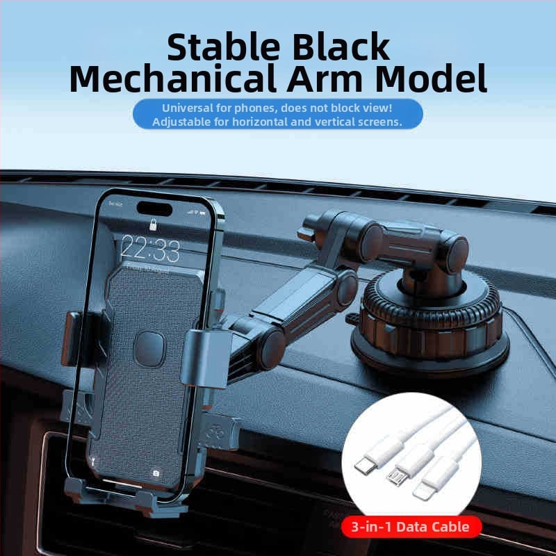 Универсален държач за телефон и навигация за автомобил с вакуумна основа за табло — Yiyi