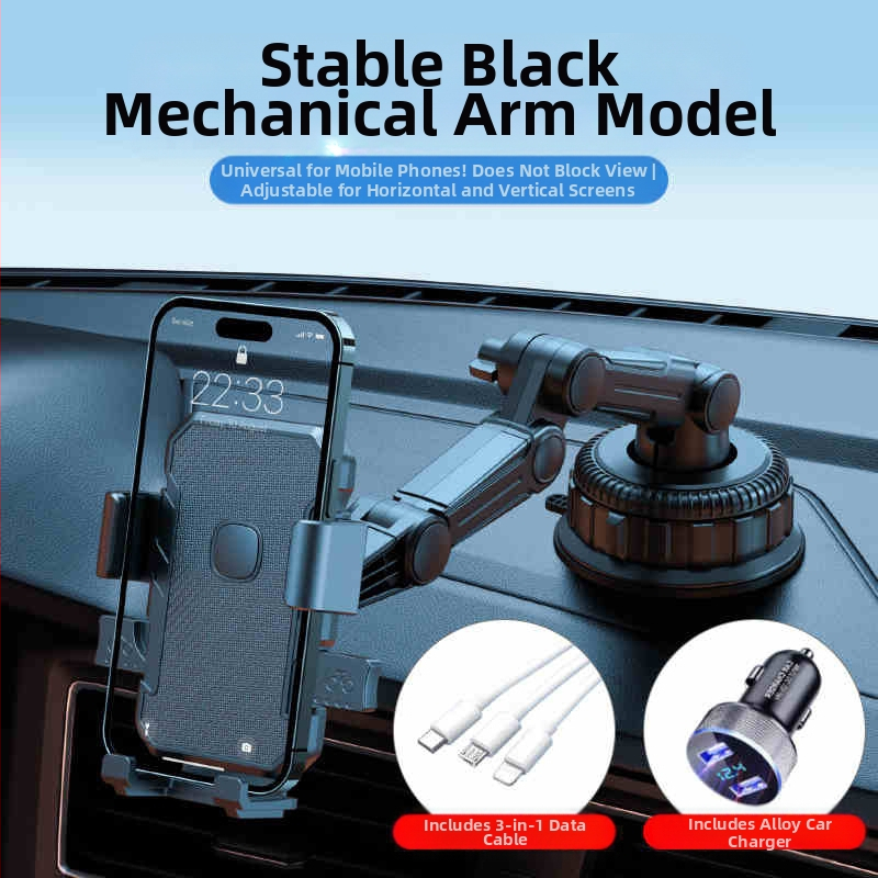 Универсален държач за телефон и навигация за автомобил с вакуумна основа за табло — Yiyi