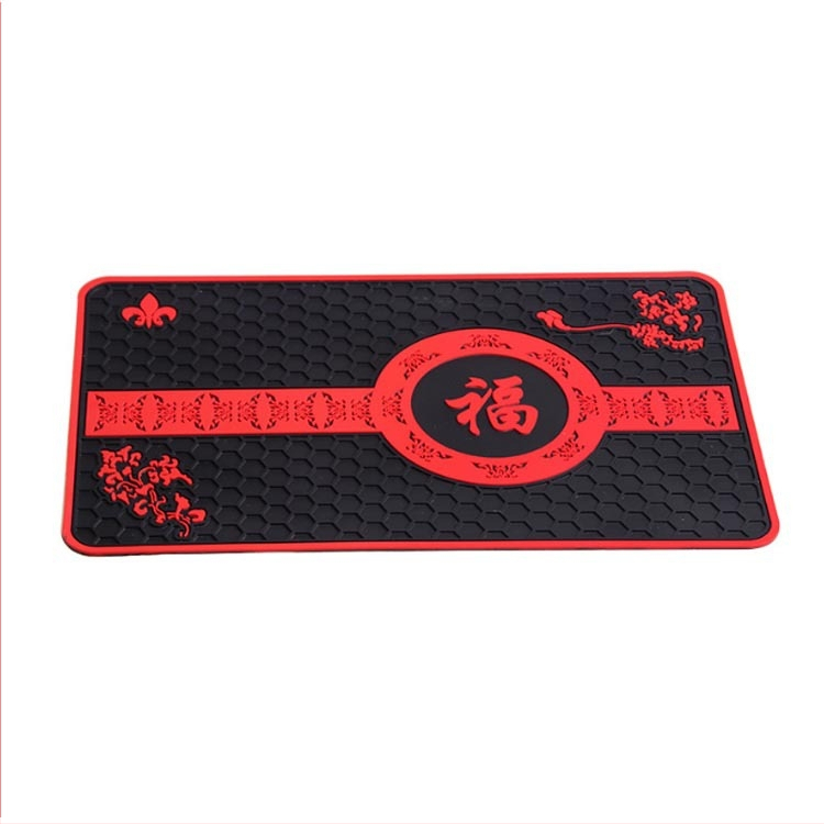 Hexagonāla raksta automašīnas paneļa pretslīdēšanas paliktnis, PVC, pielāgota apstrāde, drukāts logo