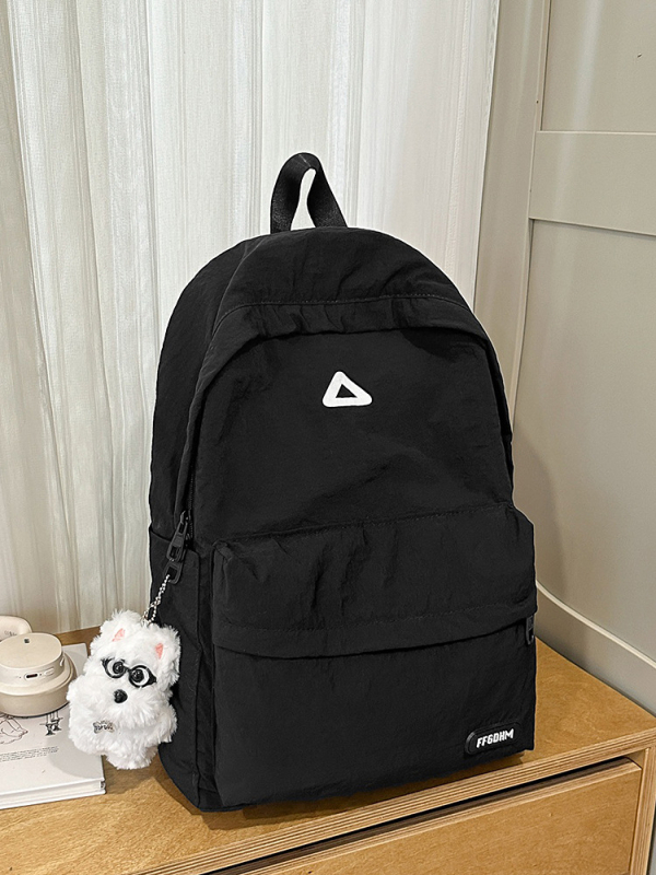 Nylonový batoh na voľný čas, unisex, mestský štýl, vzor písmen, kapacita 20–35 L, zakrivený ramenný popruh
