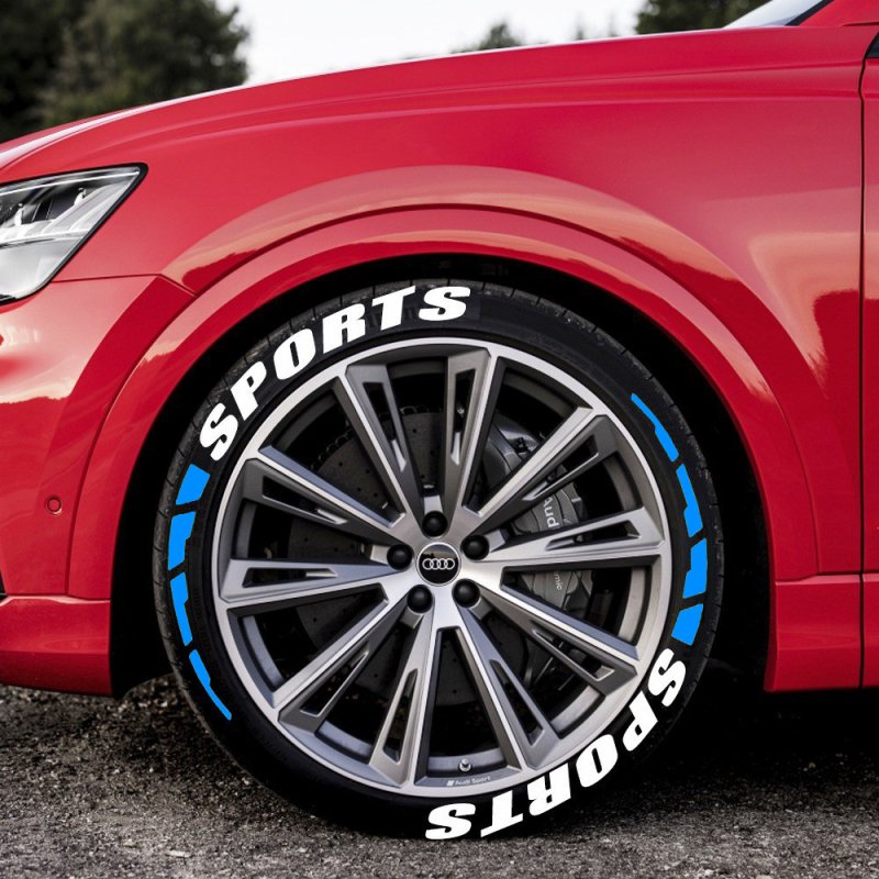 Sports+ riepu uzrakstu komplekts ar secīgiem lāpām – Zīmols pelly piggy; Materiāls: PVC soft glue; Izcelsme: Fuzhou, Fujian; Modelis: Sports+ sequential blade; Mērķis riepu dekorēšana.