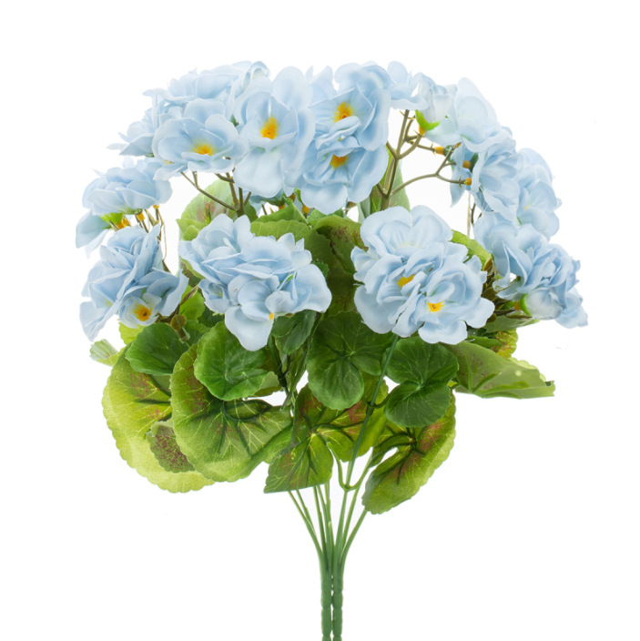 Букет Begonia от коприна, петглавен, за домашна декорация в хол и спалня, реквизит за фотосесии