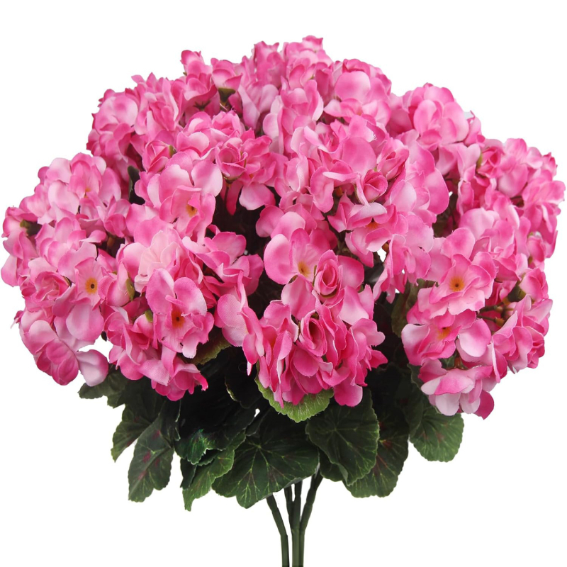 Букет Begonia от коприна, петглавен, за домашна декорация в хол и спалня, реквизит за фотосесии