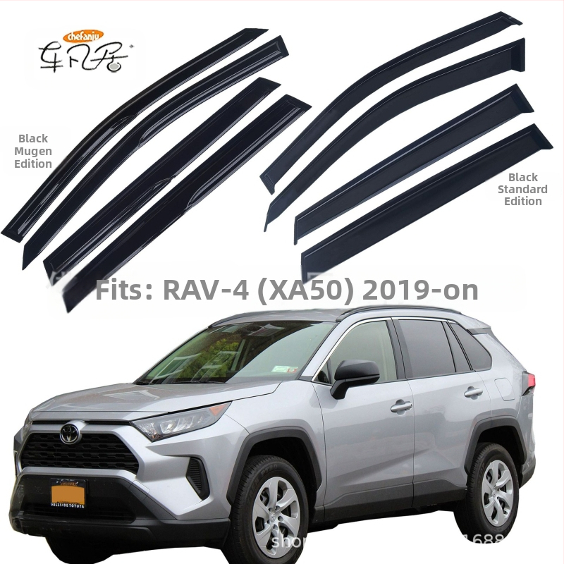RAV-4-hez acryl esővédő pajzs, ragasztásos telepítés, kompatibil a 1994–2023-as modellekkel, 4 darabos csomag