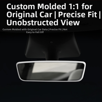 Σιλικονούχο προστατευτικό κάλυμμα εσωτερικού καθρέπτη για Tesla Model 3/Y, κάλυμμα καθρέπτη αυτοκινήτου με εκτύπωση λογότυπου