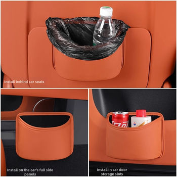 Δερμάτινο κρεμάμενο κουτί αποθήκευσης πόρτας αυτοκινήτου – καθολική συμβατότητα, εξατομικευόμενο