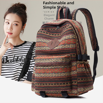 Prúžkovaný batoh s mestským štýlom, nylon, kapacita 20–35 L