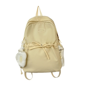 Σακίδιο για κορίτσια: φρέσκο και γλυκό στυλ, μονοχρωμικό νάιλον σακίδιο με χωρητικότητα 20–35 L, επένδυση πολυεστέρα, καμπύλες ιμάντες ώμου