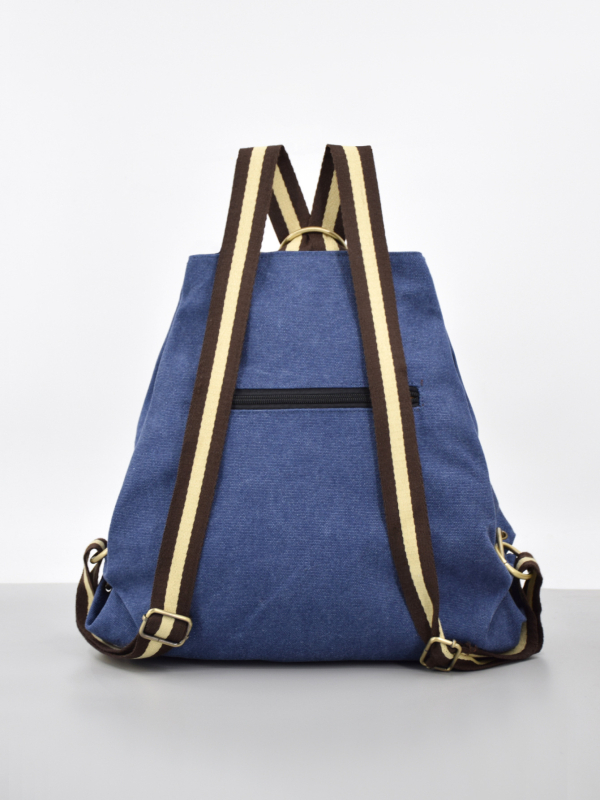 Vászon hátizsák geometriai mintával, 36-55L kapacitás, pamut bélés, kopásálló