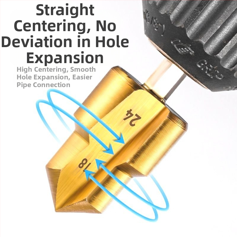 Буров инструмент с шестостенна дръжка за разширяване на отвори и фаски, за PPR водопровод и дърво; стъпков бур
