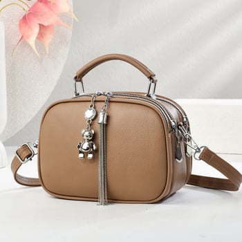 Ženska torba PU, mala kvadratnog oblika, horizontalni dizajn, zatvarač, poliester podstava, unutarnja pregrada sa zatvaračem i džepom za mobitel, dvostruka naramenica