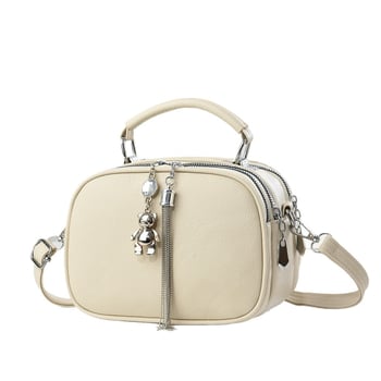 Ženska torba PU, mala kvadratnog oblika, horizontalni dizajn, zatvarač, poliester podstava, unutarnja pregrada sa zatvaračem i džepom za mobitel, dvostruka naramenica