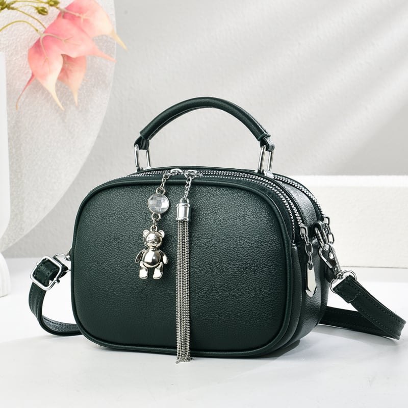 Ženska torba PU, mala kvadratnog oblika, horizontalni dizajn, zatvarač, poliester podstava, unutarnja pregrada sa zatvaračem i džepom za mobitel, dvostruka naramenica