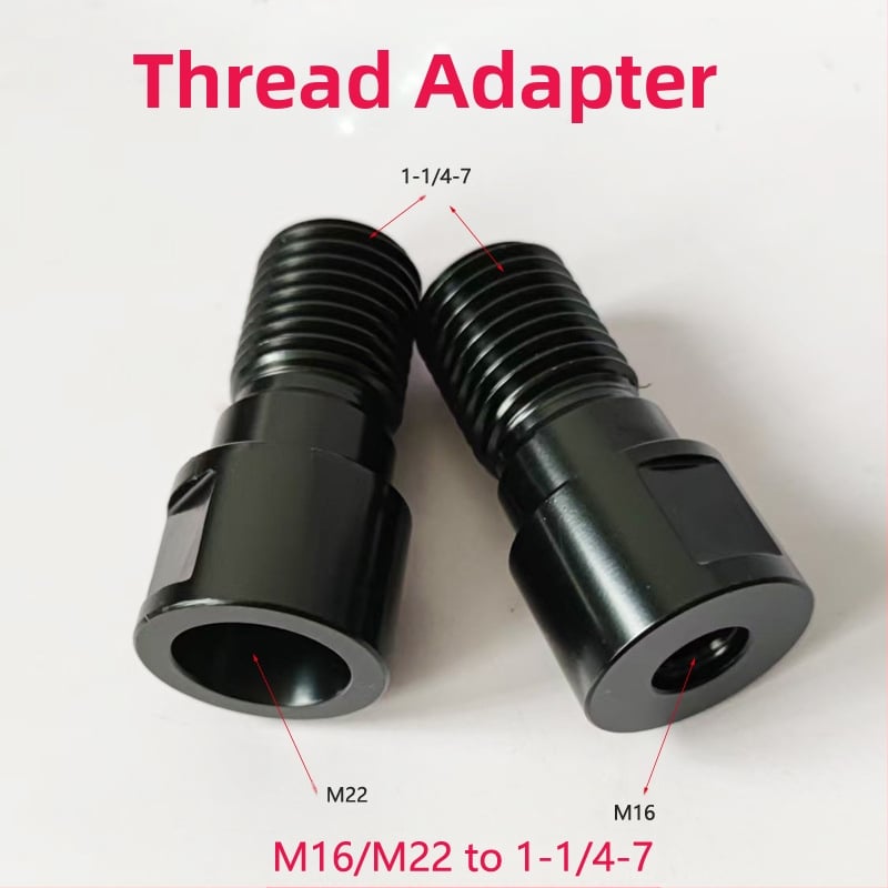 ZUXLA Адаптери за нишки за rhinestone: M22 към 1-1/4-7 и M16 към 1-1/4-7, 40Cr стомана