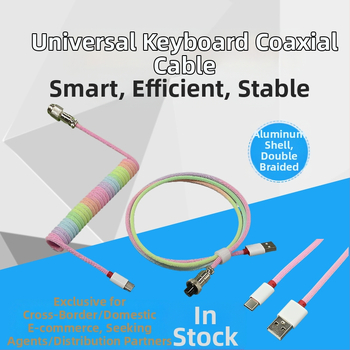 Kabl za tipkovnicu s avionijskim konektorom, spiralni bakreni vod, duljina 1.5 m, niklirano, OEM dostupno