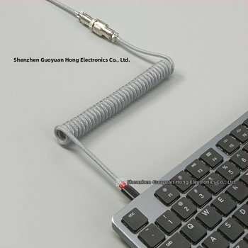 Kabl za tipkovnicu s avionijskim konektorom, spiralni bakreni vod, duljina 1.5 m, niklirano, OEM dostupno
