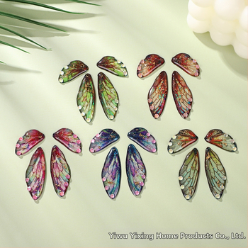 Обици с крила на пеперуда - Епоксидна смола, текстурен модел, лято 2024