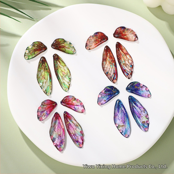 Обици с крила на пеперуда - Епоксидна смола, текстурен модел, лято 2024