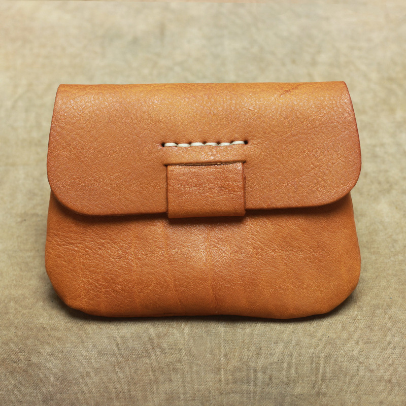 Novčanik za kovanice od prave kože, SG002, urbana jednostavnost, jesen 2024