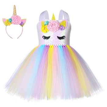 Φόρεμα για κορίτσια με τιράντες, γλυκό στυλ, Cartoon μοτίβο, βασικό ύφασμα νάιλον 90%, για κοριτσάκια 3–8 ετών