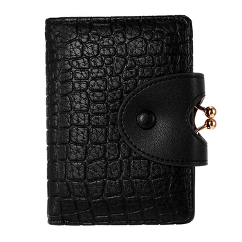 Moterų kortelių dėklas su keliais skyriais ir ID kišene, kompaktiškas PU audinys, atsparus nusidėvėjimui, miesto minimalistinis stilius