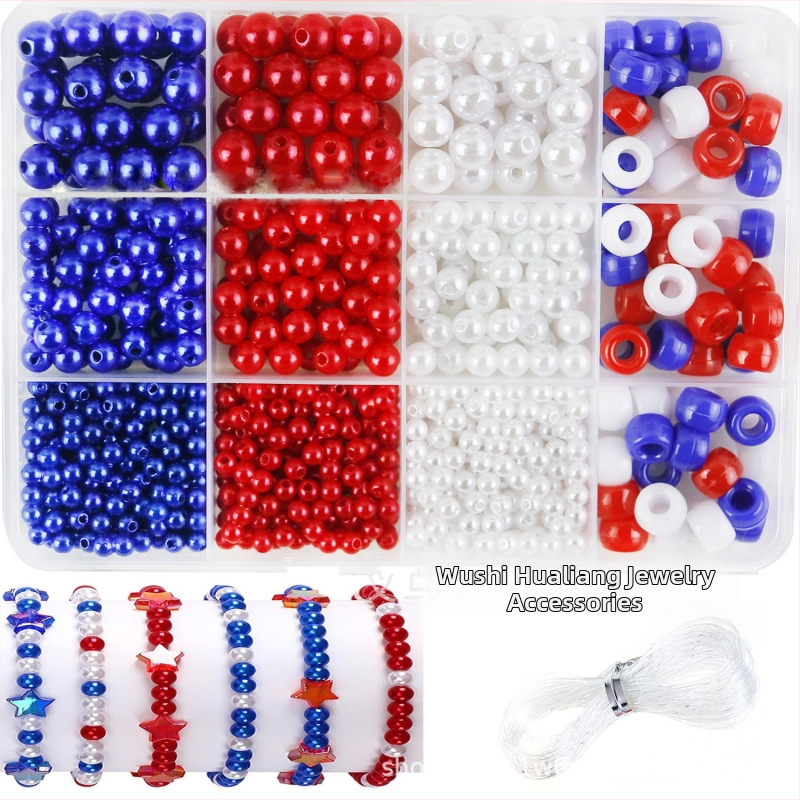 DIY šperky z korálok: náramok a náhrdelník, 1320 kusov, ABS materiál, imitácia perál, barokný štýl, guľaté korálky