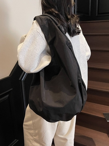 Ежедневна платнена Tote чанта – с голям капацитет, отворен връх, подплата от полиестер, двойни презрамки