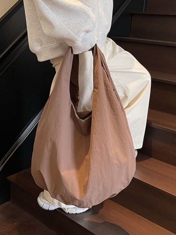 Ежедневна платнена Tote чанта – с голям капацитет, отворен връх, подплата от полиестер, двойни презрамки