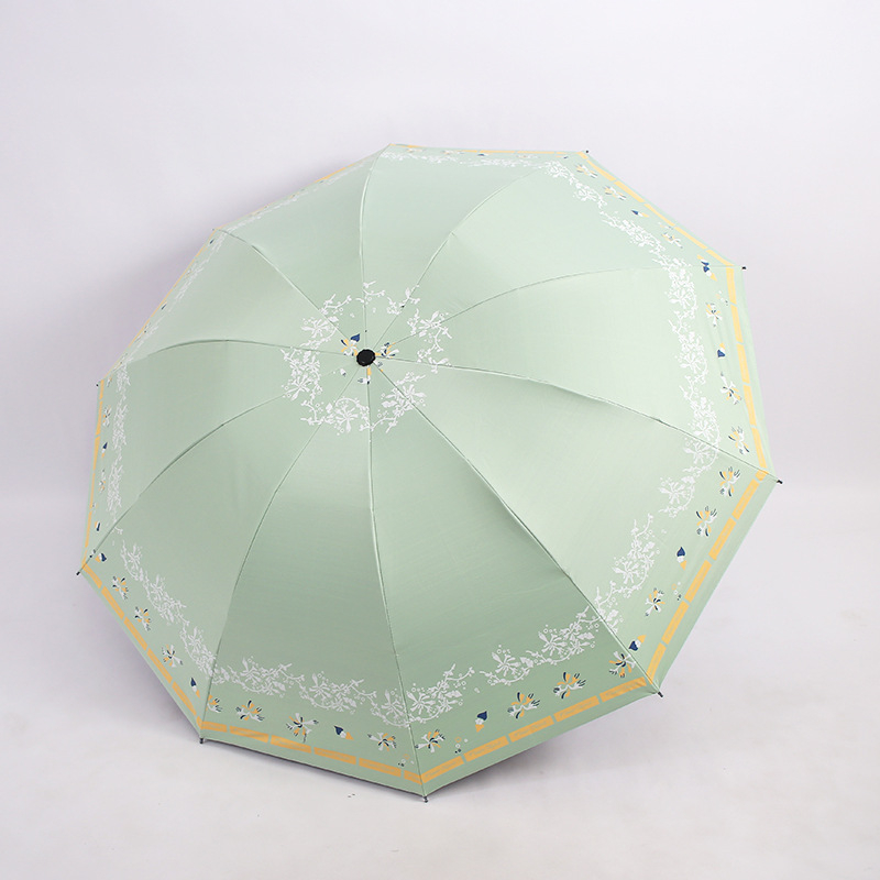 Ruoyu saulės skėtis su 10 plieno rėmų, UPF > 50, 190T audinys su vinilo danga, rankinis atidarymas uždarymas, sulankstomas