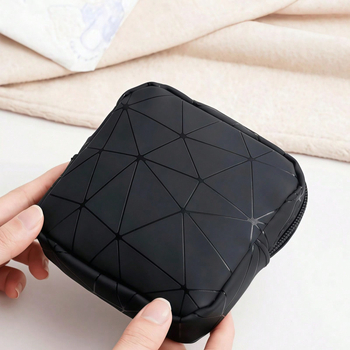 Női higiéniai betét tároló táska, kocka alakú, PU anyagú, vízálló, utazáshoz, multifunkcionális