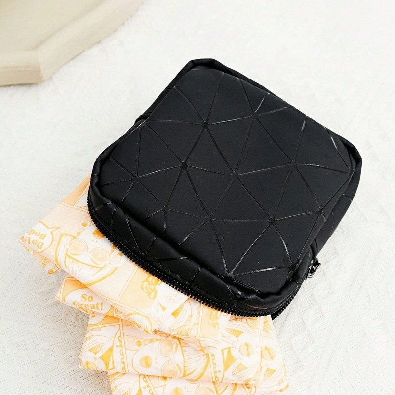 Női higiéniai betét tároló táska, kocka alakú, PU anyagú, vízálló, utazáshoz, multifunkcionális