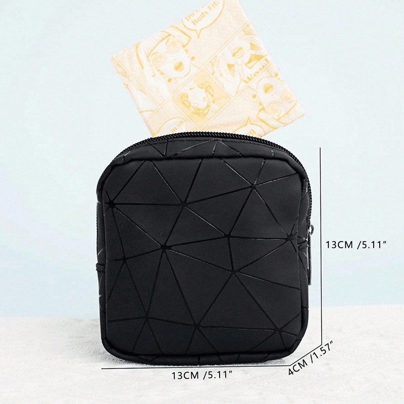 Női higiéniai betét tároló táska, kocka alakú, PU anyagú, vízálló, utazáshoz, multifunkcionális