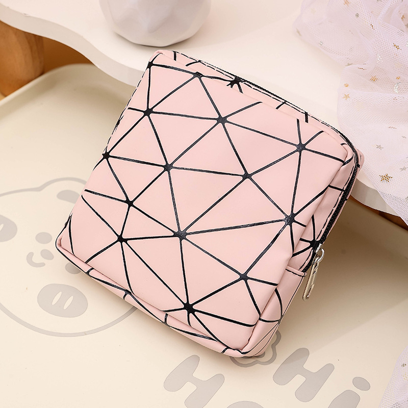 Női higiéniai betét tároló táska, kocka alakú, PU anyagú, vízálló, utazáshoz, multifunkcionális