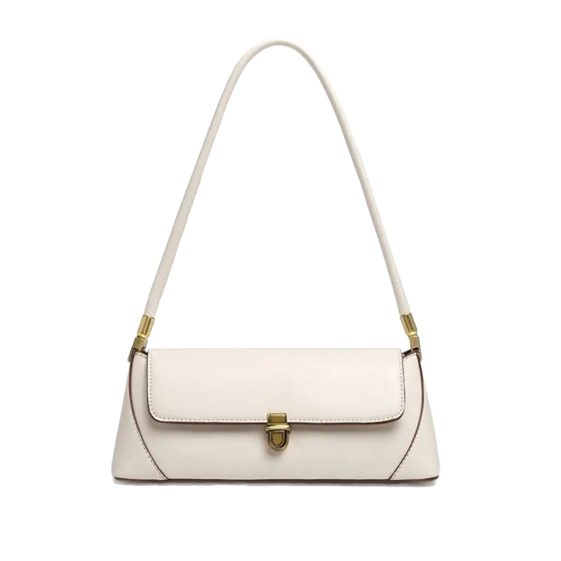 PU чанта за рамо, хоризонтална квадратна форма, капак за затваряне, вътрешен джоб с цип, мека конструкция, една презрамка, урбан стил за ежедневна употреба